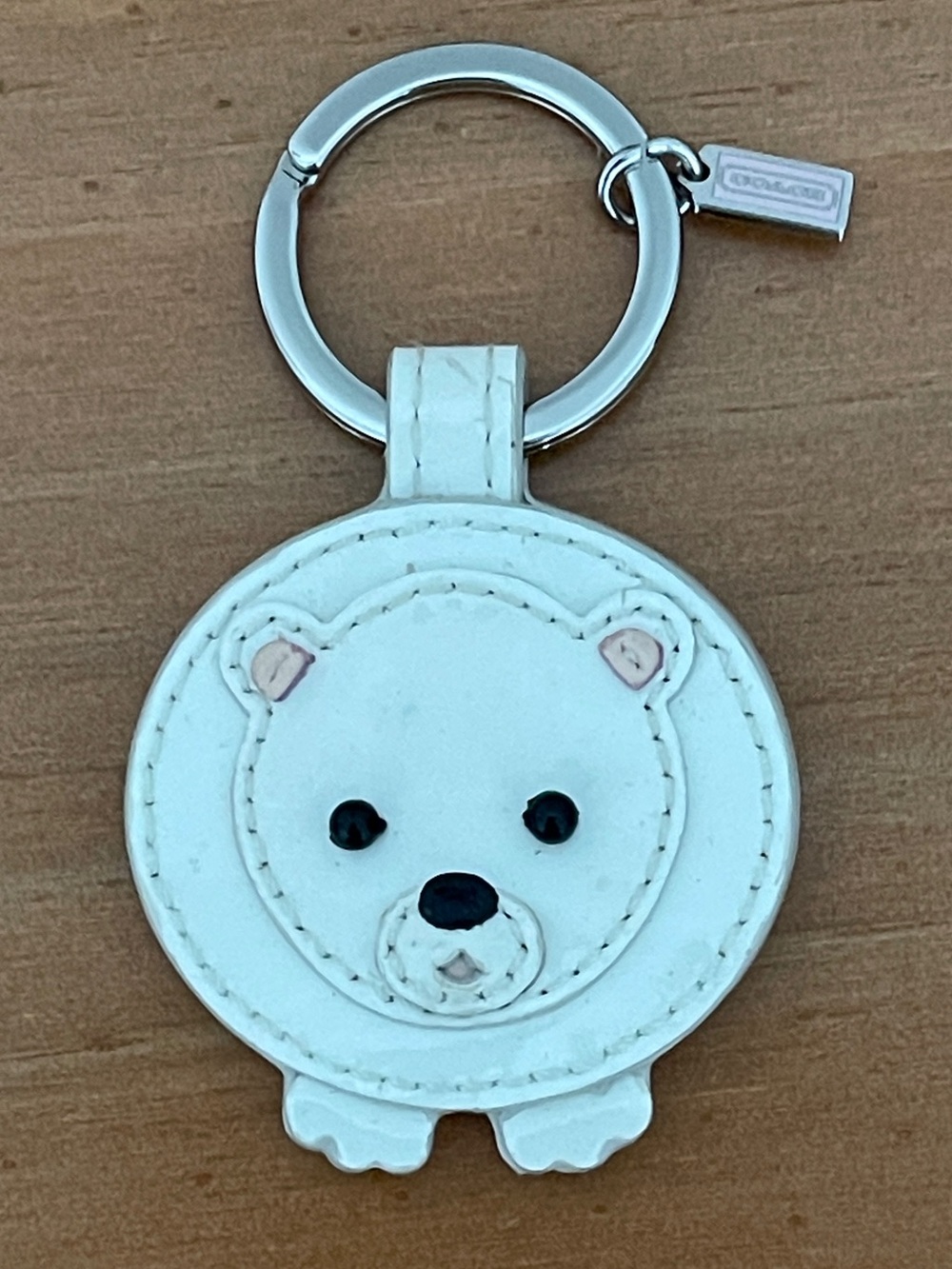 COACH POLAR BEAR KEYCHAIN W/MINK TAIL